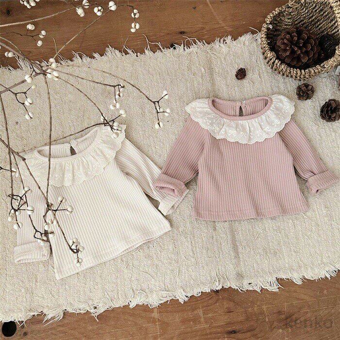 【送料無料】キッズ ベビー 女の子 カットソー ベビー服 長袖 Tシャツ ブラウス ト...
