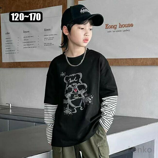Tシャツ 子供服 キッズ トレーナー 重ね着風 男の子 Tシャツ ベビー服 ボーイズ キッズ ジュニア トップス120 130 140 150 160 170 cm カジュアル 春秋 春服 秋服 かっこいい 重ね着風 毛玉起きにくい Tシャツ 子供服 キッズ トレーナー 重ね着風 男の子 Tシャツ ベビー服 ボーイズ キッズ ジュニア トップス120 130 140 150 160 170 cm カジュアル 春秋 春服 秋服 1