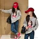 【送料無料】春の新作 トップス キッズ トレーナー スウェット 可愛い 子供服 女の子 プリント トレーナー プリント ロゴ プリンセス Tシャツ 普段着 通学