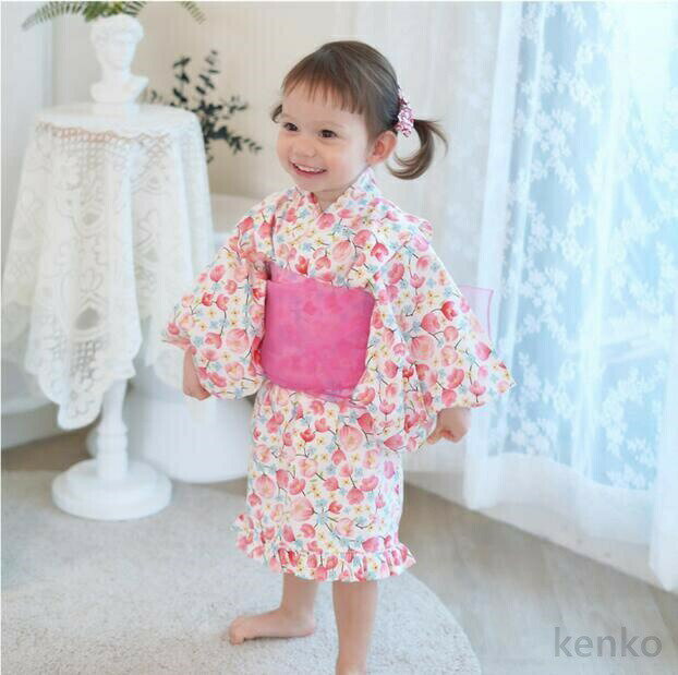 【送料無料】甚平 浴衣 女の子 セパレート 浴衣ドレス 子供浴衣 キッズ 子ども こども 兵児帯 柄女児 和服 花柄 プレゼント 子供服 夕涼み会 花火大会 七夕