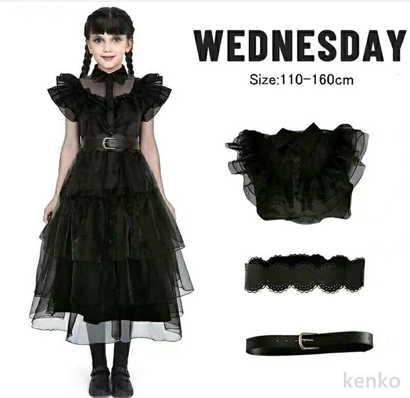 【送料無料】コスプレ 衣装 子供服 ハロウィン コスプレ ワンピース 女の子 黒 ドレス コスチューム パ..
