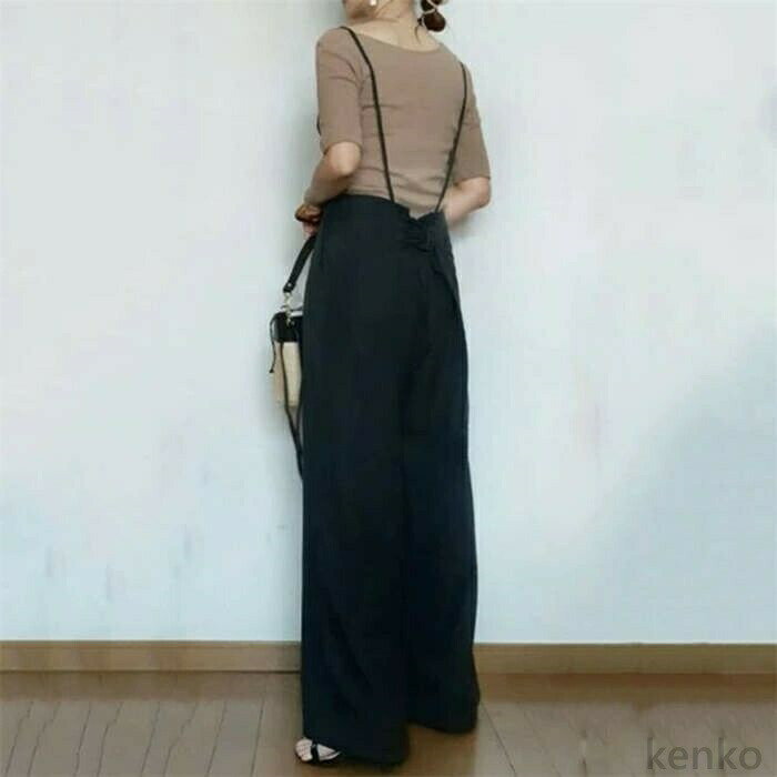 【送料無料】パンツ オールインワン レディース きれいめ ワイドパンツ つなぎ 大人 春 夏 薄手 おしゃれ 大人可愛い ワイドルーズ カジュアル 体型カバー シンプル 楽ちん