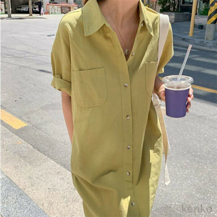 【送料無料】シャツワンピース ロング 春 夏 ...の紹介画像2