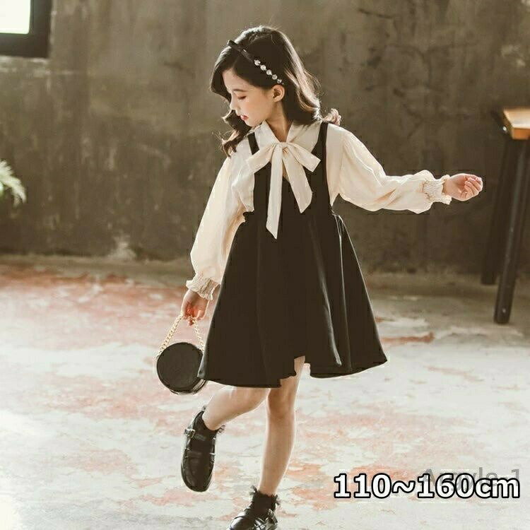 【送料無料】女の子 小学校 入学式 女の子 2点セット セットアップ スーツ 長袖 ジャンパースカート サロペットスカート ワンピース シャツ