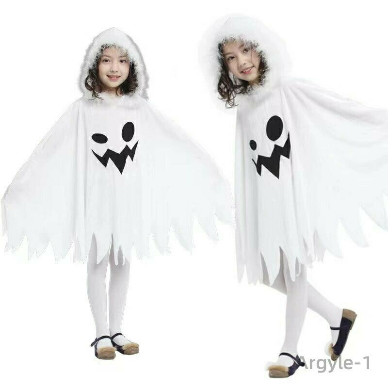 樂天商城 - 【送料無料】ハロウィン ポンチョ ホワイト 幽霊 悪魔 デビル かわいい 子供用 おもしろ ベビー 女の子 男の子 赤ちゃん 子供 キッズ 仮装