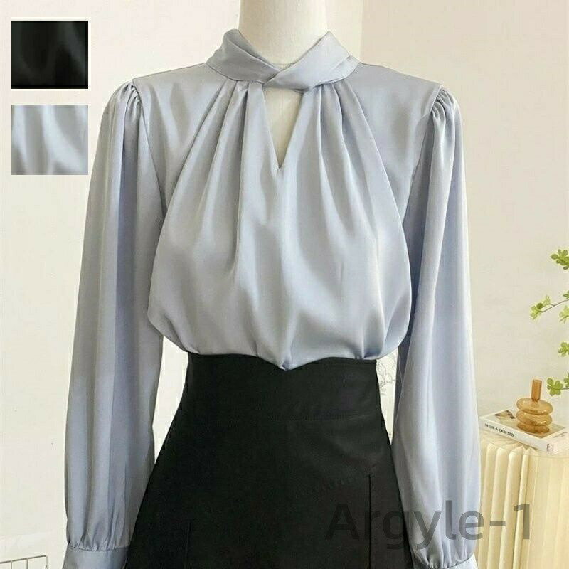 【送料無料】シャツ ブラウス スキッパーカラーブラウス リボン付き レディース トップス ロングシャツ スキッパー 長袖 大きいサイズ