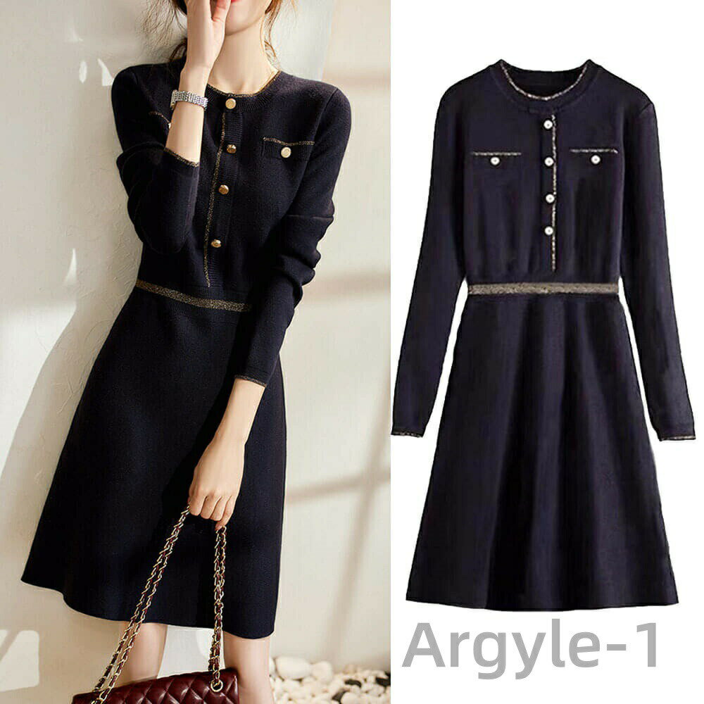 樂天商城 - 【送料無料】ワンピース レディース ニットワンピース ロングワンピース ロング ニット リゾート 膝丈 大人 上品 黒 シンプル 無地 Aライン