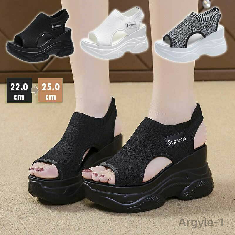 【送料無料】厚底サンダル レディース 夏用 カジュアルサンダル ハイヒール スポーツサンダル 広幅 9cmヒール コンフォート サンダル