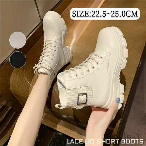 【送料無料】ショートブーツ レディース ニットブーツ 厚底 ワークブーツ レースアップ 春秋冬 美脚 歩きやすい 軽量 厚底シューズ 防水