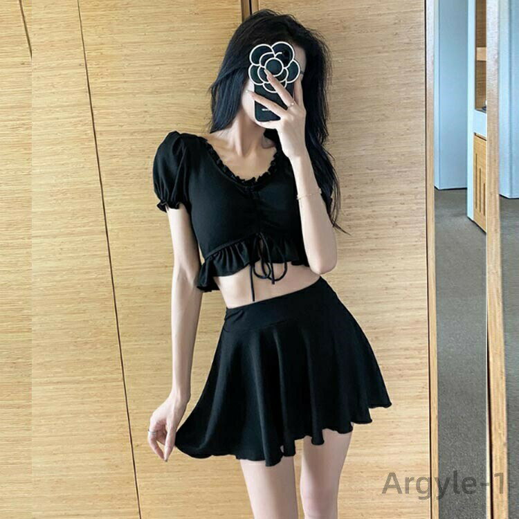 【送料無料】水着 小胸 セパレート 体型カバー 上下セット セット フリル 水着 レディース ノンワイヤー 娘 パッド付き 水着 タンキニ