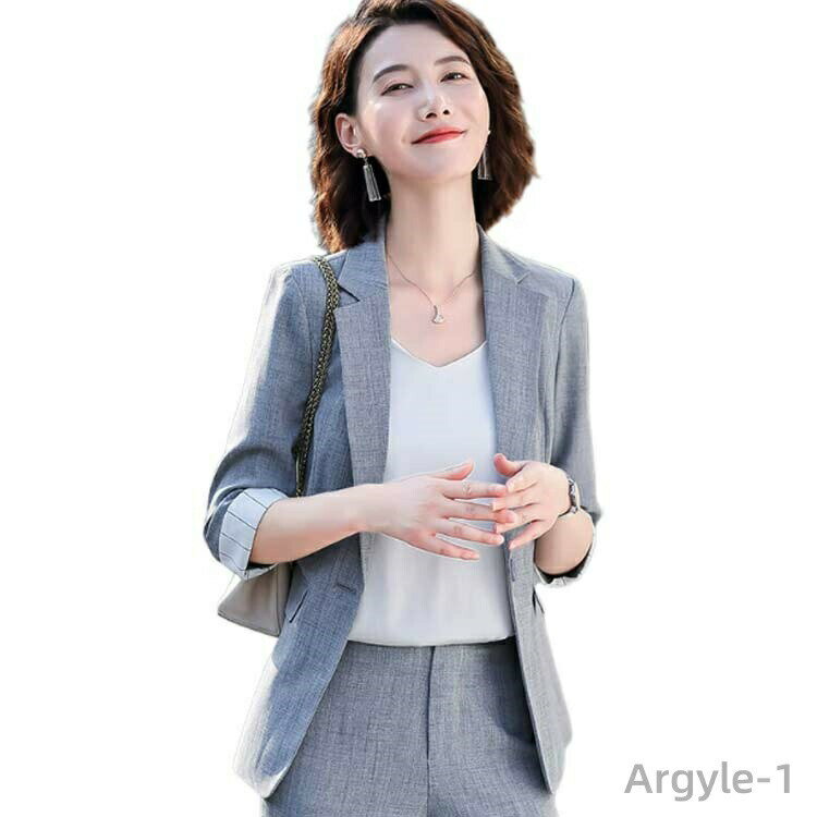 【送料無料】秋 2点セット スーツ パンツスーツ フォーマルスーツ 夏 レディース 7分袖 セットアップ テーラードジャケット パンツスーツ