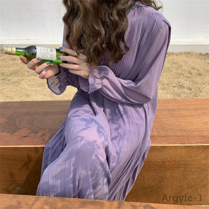 【送料無料】プリーツワンピース ワンピース ロング 長袖 春 夏 秋 秋服 ロング ワンピース プリーツ ワンピ 透け感 ゆったり レディース