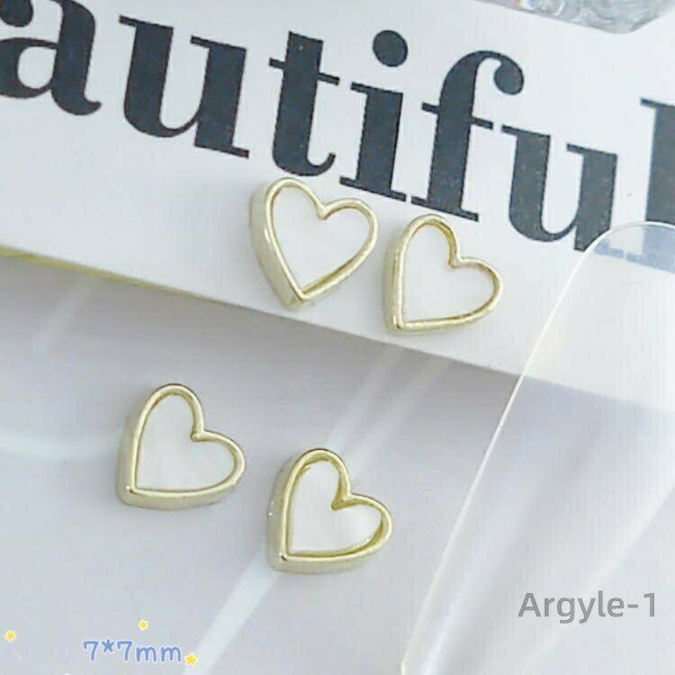 【送料無料】ハート ネイル メタル ニュアンス 立体 メタリック ネイルパーツ ゴールド シルバー セルフネイル 3