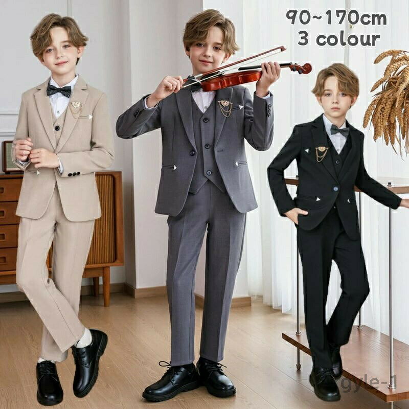【送料無料】フォーマルスーツ 男の子 キッズ 入学式 スーツ 男の子 おしゃれ 子供スーツ 男の子 卒業式 卒園式 発表会 演奏会 演出