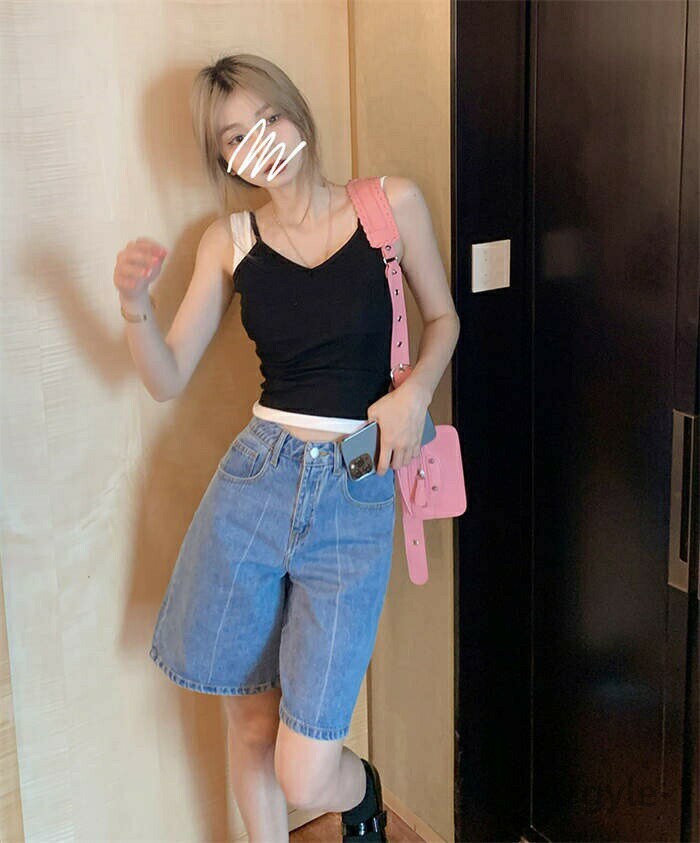 【送料無料】デニム ハーフパンツ レディース 夏 パンツ ズボン デニムパンツ ショート丈 バック スリット 薄手 大人 きれいめ ボトムス 楽ちん