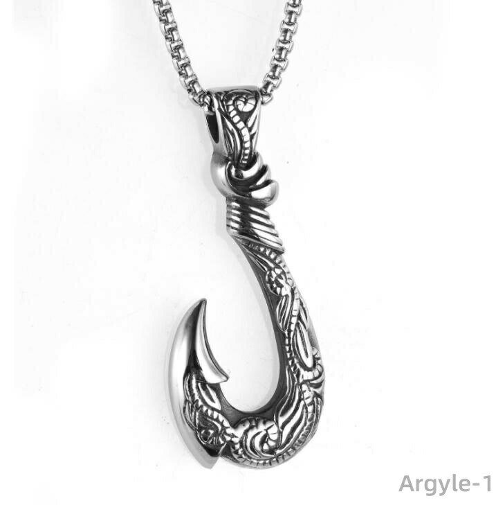 【送料無料】メンズ 男性 ネックレス ペンダント ハワイアンジュエリー フィッシュフック 釣り針