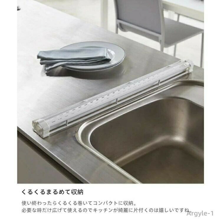 【送料無料】水切りカゴ 折りたたみ シンク上 シリコン 水切りラック ］折り畳み L シリコーントレー付き タワー 折り畳み水切り ［