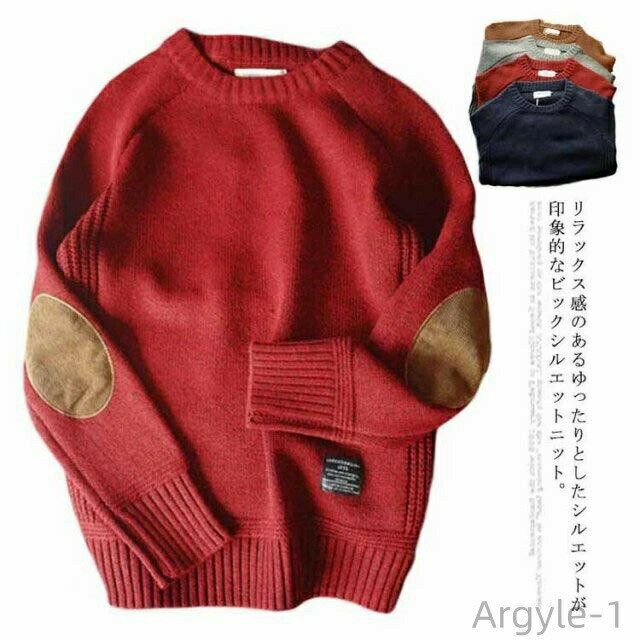 Crew Neck - 【送料無料】冬 メンズニット 秋 冬服 秋服 長袖 メンズセーター 厚手 クルーネック ニット メンズ 丸ネック セーター