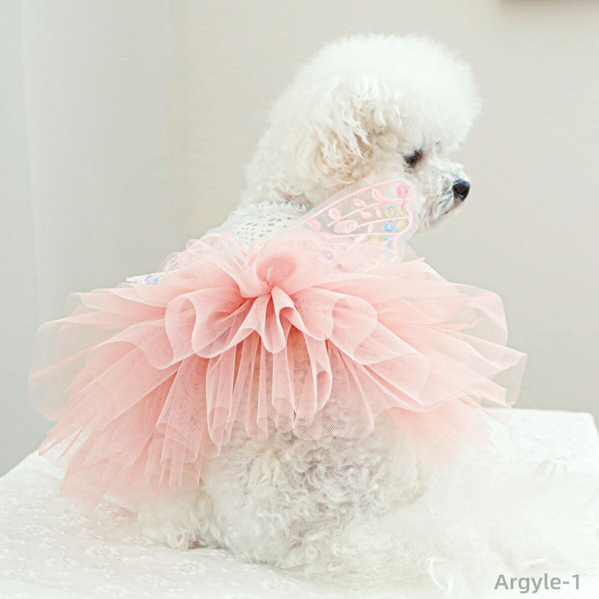 【ポイント最大8倍】【送料無料】犬服 ドッグウェア チュールドレス 犬 服 ワンピース 前開き ドレス 春 夏 春服 夏服 春夏 ペッ犬服 小型犬 女の子 通気性