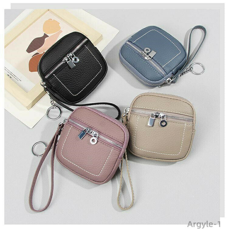 【送料無料】ミニ財布 本革 小銭入れ コインケース レディース 小さい 軽量 キーホルダー付き カードケース カード入れ レザー