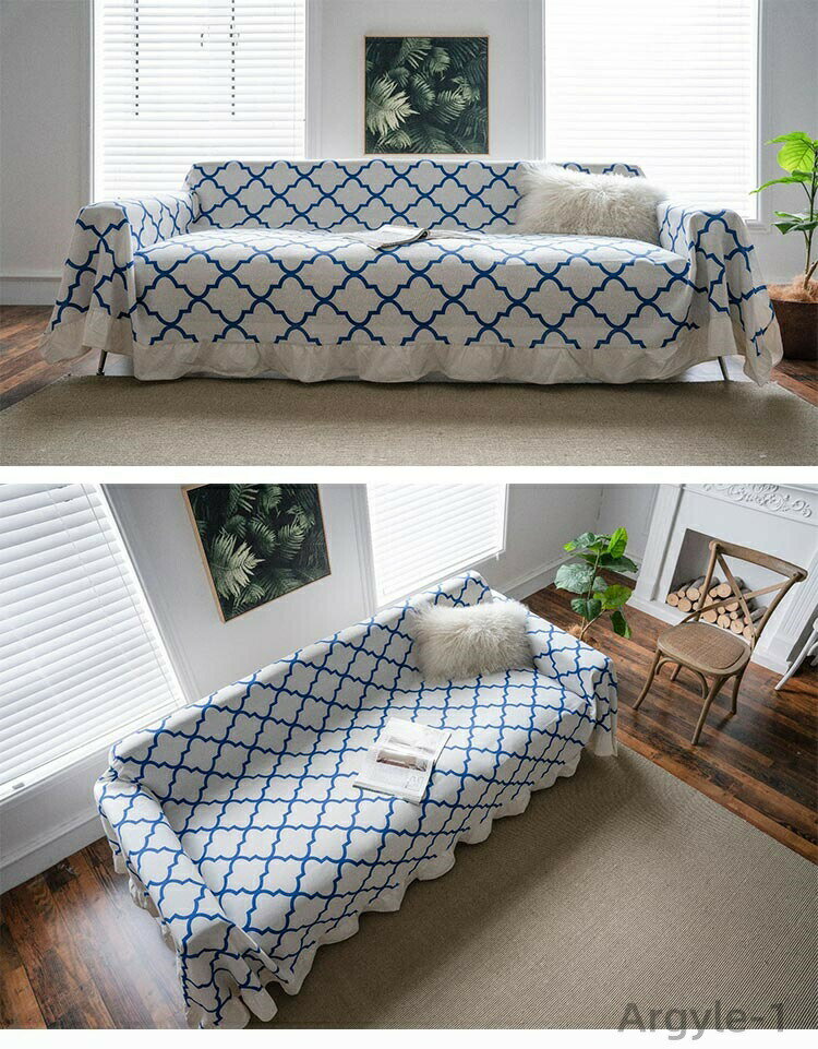 【送料無料】ソファーカバー マルチカバー かけるだけ 模様替え フリル付き マルチクロス 正方形 長方形 お洒落 1人掛け 2人掛け 3人掛け