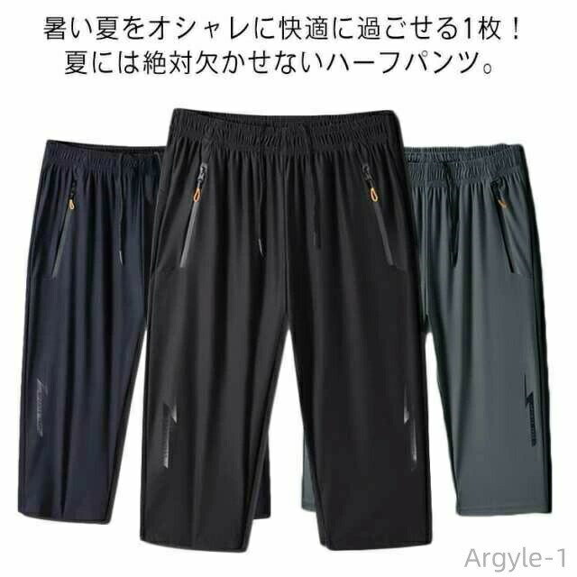 Short, Half Pants - 【送料無料】ハーフパンツ ショートパンツ ドライ メンズ 涼しい ストレッチ アイスシルク 吸水速乾 無地 接触冷感 大きいサイズ スポーツ