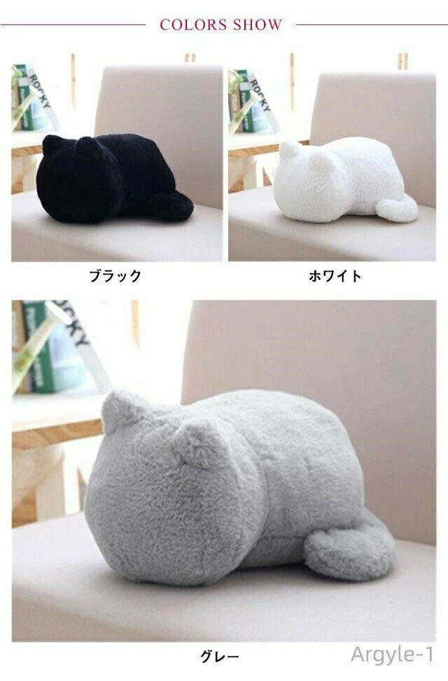 【送料無料】猫型 猫クッション ねこ型 ぬいぐるみ クッション クッション インテリア 雑貨 まくら ぬいぐるみ ネコ 猫 キャット [2]