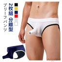 【送料無料】【2枚セット】 前開き 穴あき 男性下着 ブリーフ 分離型 パンツ ゾウさんパンツ ぞうさん 貫通 竿玉 分離 メンズ下着 竿付き