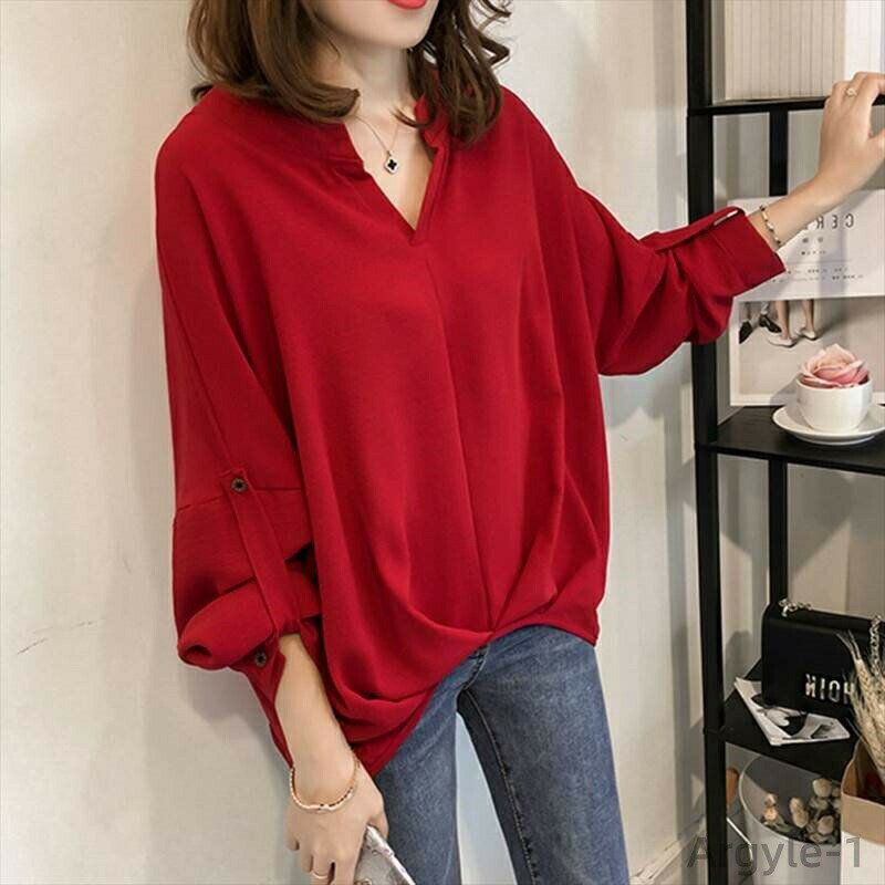 樂天商城 - 【送料無料】襟付き レディース 夏 春 トップス 長袖 ビジネス クール系 カッコイイ シャツイン風 ラフ 無地 シンプル ブラウス シャツ