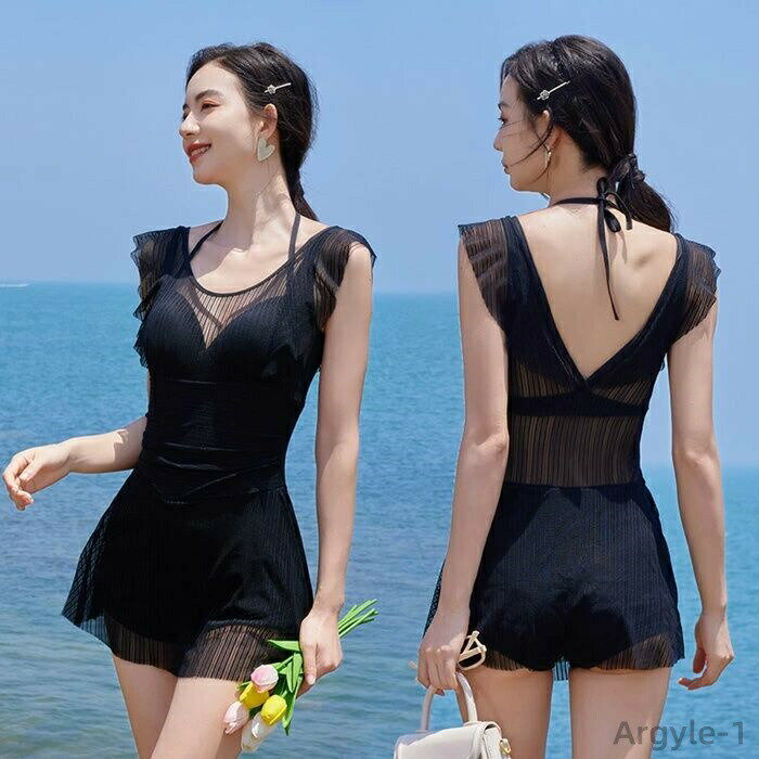 商品詳細 特徴 【全身セットで徹底カバー】A字型のワンピースデザインが体型をカバーしてお尻とお腹周りを隠しつつ、パンツ付きも安心感がある。夏の眩しい太陽の下でも安心、日焼け防止効果も期待できるワンピース水着です。 【日焼け・肌荒れ対策・着心...