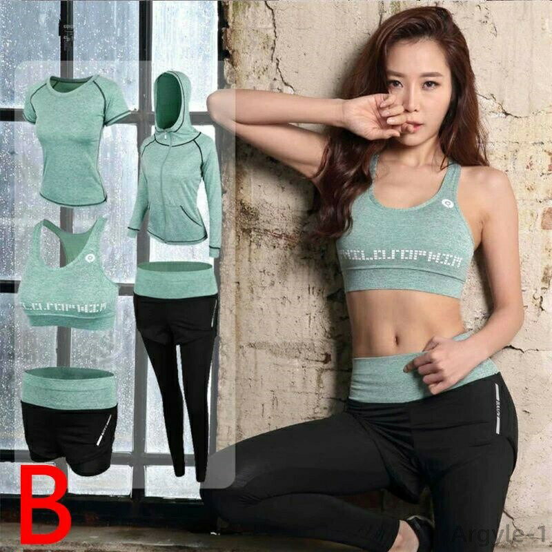 【送料無料】ハーフトップ Tシャツ 半袖 パーカー 長袖 スポーツウェア 女性用 ウェア 速乾 スポーツ 上下セット