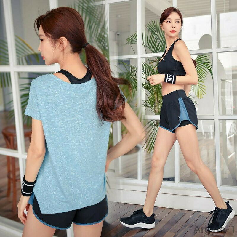 【送料無料】フィットネス ランニングウェア ジム 薄手 ヨガウェア 女性用 夏 レディース スポーツウェア 上下セット