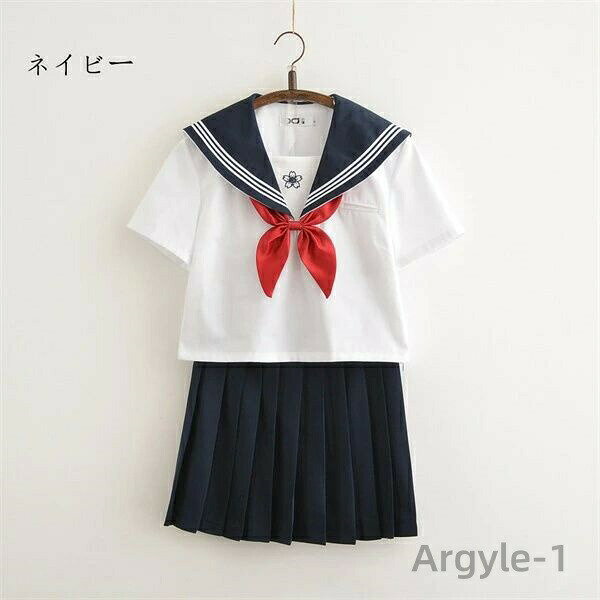 【送料無料】セーラー服 半袖 リボン付き セーラー服 スカート 夏セーラー ピンク ...