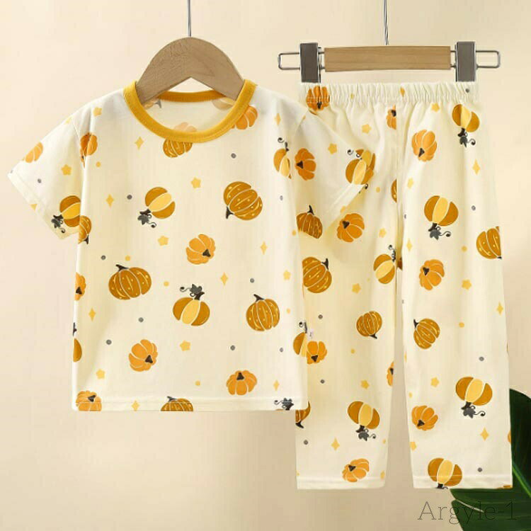 【送料無料】ベビー パジャマ セットアップ ジュニア 半袖 キッズ 綿 女の子 ロングパンツ 子供パジャマ 半袖パジャマ かぶり パジャマ 120 3