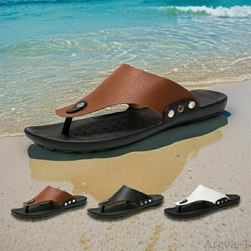 【送料無料】ビーチサンダル メンズ 滑り止め サンダル ベランダ 革 柔らかい ビーサン 島ぞうり 痛くない 室内履き ビーチサンダル メンズ 滑り止め