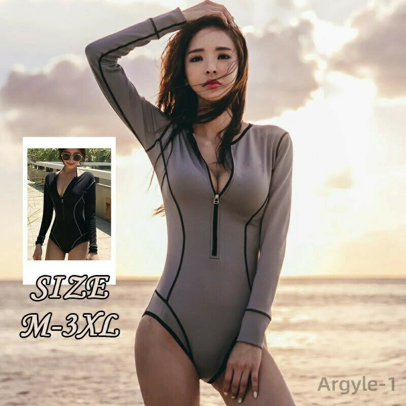 【送料無料】レディース ラッシュガード 長袖 水着 体型カバー スイムウェア 温泉 ダイビング スポーツ..