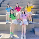 【送料無料】トップス 半袖 プリーツスカート 体操服 ライブ衣装 コンサート 発表会 イベント スクール女の子仮装 文化祭 演出服 宴会 全12色