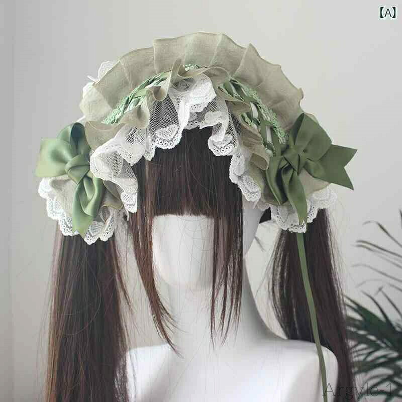 【送料無料】ロリータ ファッション コスプレ ヘアアクセサリー かわいい ガーリー マルチ カラー 愛 ヘッド バンド リボン 対照 多彩 ヘア アクセサリー