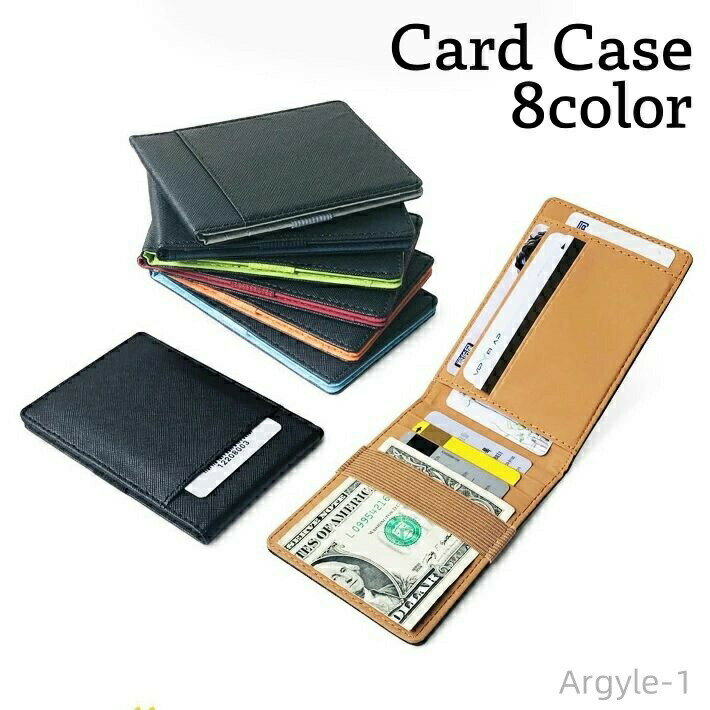 【送料無料】カードケース クレジットカードケース ゴムバンド付き 二つ折り 財布 お札入れ カード入れ..