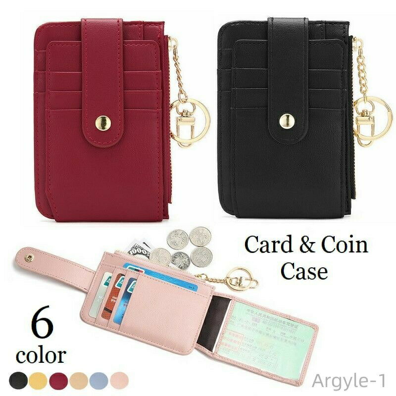 【送料無料】クレジットカードケース フラグメントケース レディース メンズ 小銭入れ コインケース ボタン ファスナー レザー調 ミニ財布