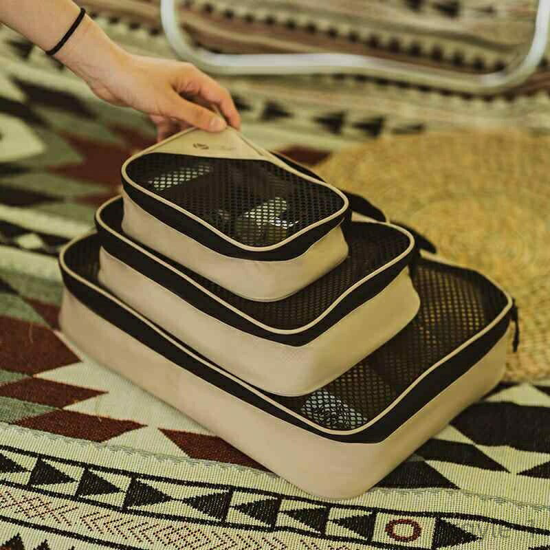 トラベルポーチ 旅行 収納 パッキング アウトドア ポータブル 出張 荷物 コンパクト ブラック