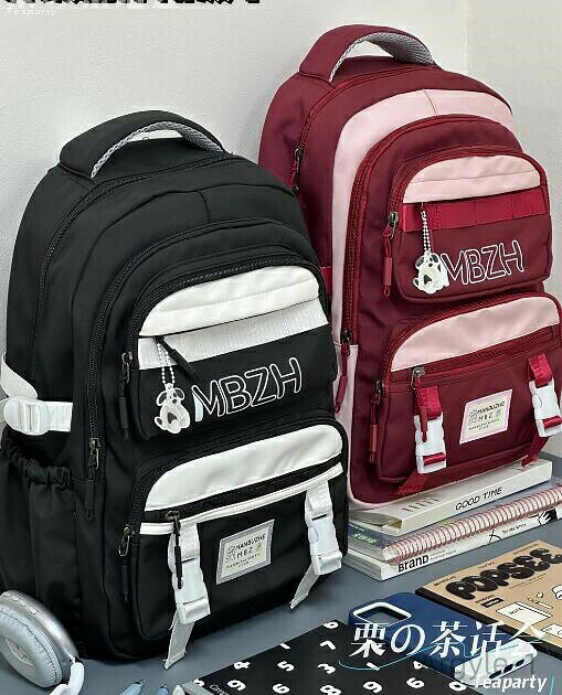 Rucksacks, Day Packs - 【送料無料】5色　バックパック　ロゴ　バッグ　学生　通学　部活　大容量　A4　おしゃれ　可愛い　韓国　カラフル　ナイロン　防水　大きい