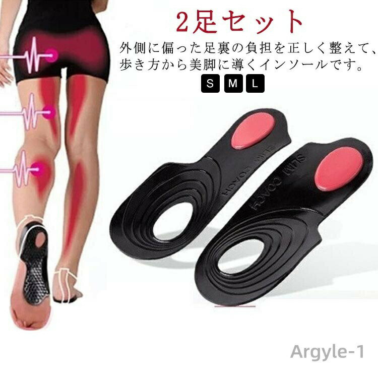 【送料無料】スリム 靴 ジェルインソール O脚 土踏まず 下半身 中敷き O脚対策 ダイエット内転筋 下半身 内もも 歩行矯正 O脚矯正 部分痩せ 引き締め エクササイズ 骨盤矯正