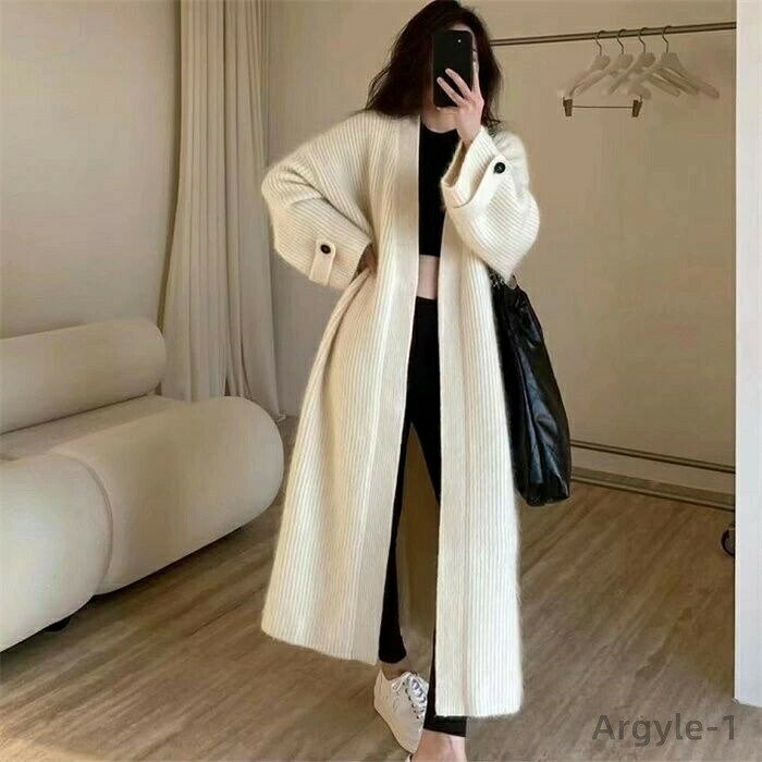 【送料無料】秋 秋冬 大きいサイズ 厚手 パーカー 帽子 フード付き カーディガン ニットカーディガン マキシ丈 ニット