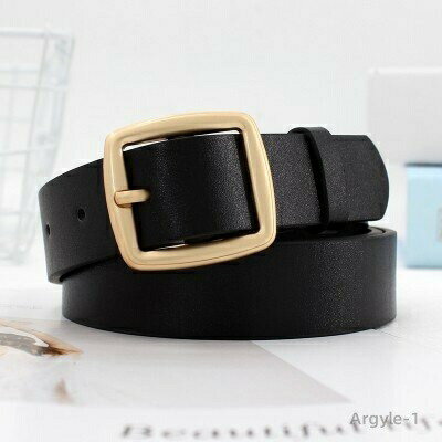 【送料無料】ベルト レディース シンプル ゴールド 太め バックル カジュアル ファッション レザーベルト