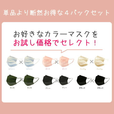 全品20%OFF★マスク 不織布 使い捨てマスク 三層フィルター 立体型 大人用 ふつうサイズ ホワイト ベージュ ピンク 清潔 飛沫対策 花粉対策 男女兼用 抗菌通気 50枚入×4セット ノーズワイヤー ハウスダストカット ウイルス対策 血色マスク おしゃ