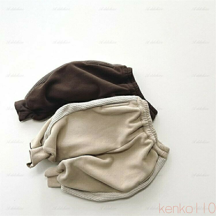 【送料無料】裏起毛 キッズ 脇ライン ワイド サルエルパンツ 子供服 ボトムス ベビ...