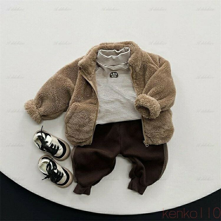 【送料無料】裏起毛 キッズ 脇ライン ワイド サルエルパンツ 子供服 ボトムス ベビ...