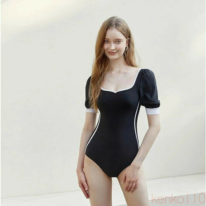 【送料無料】水着 体型カバー レディース 半袖 きれいめ オトナ女子 おしゃれ かわいい シンプル セクシー 露出控えめ 20代 30代 40代 ママ水着 大きいサイズ オールインワン