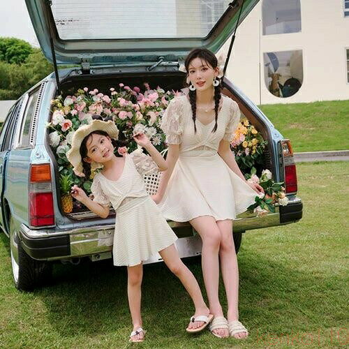 【送料無料】水着 ワンピース 半袖 親子 ペアルック レディース ママ 子供 キッズ 女の子 キュート 親子ペア 可愛い 親子お揃い 水遊び 水泳 温泉 プール ビーチ リゾート 夏